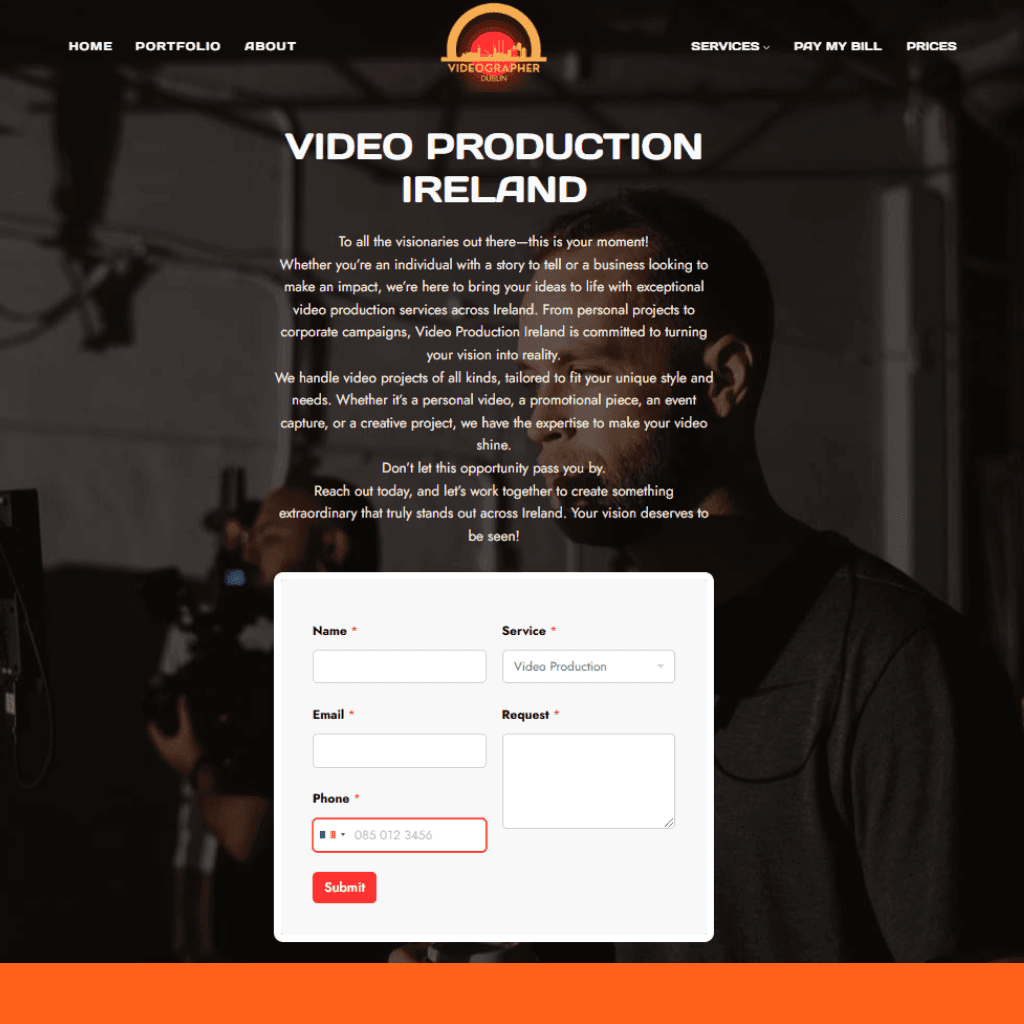 Videographer Dublin screenshot 1