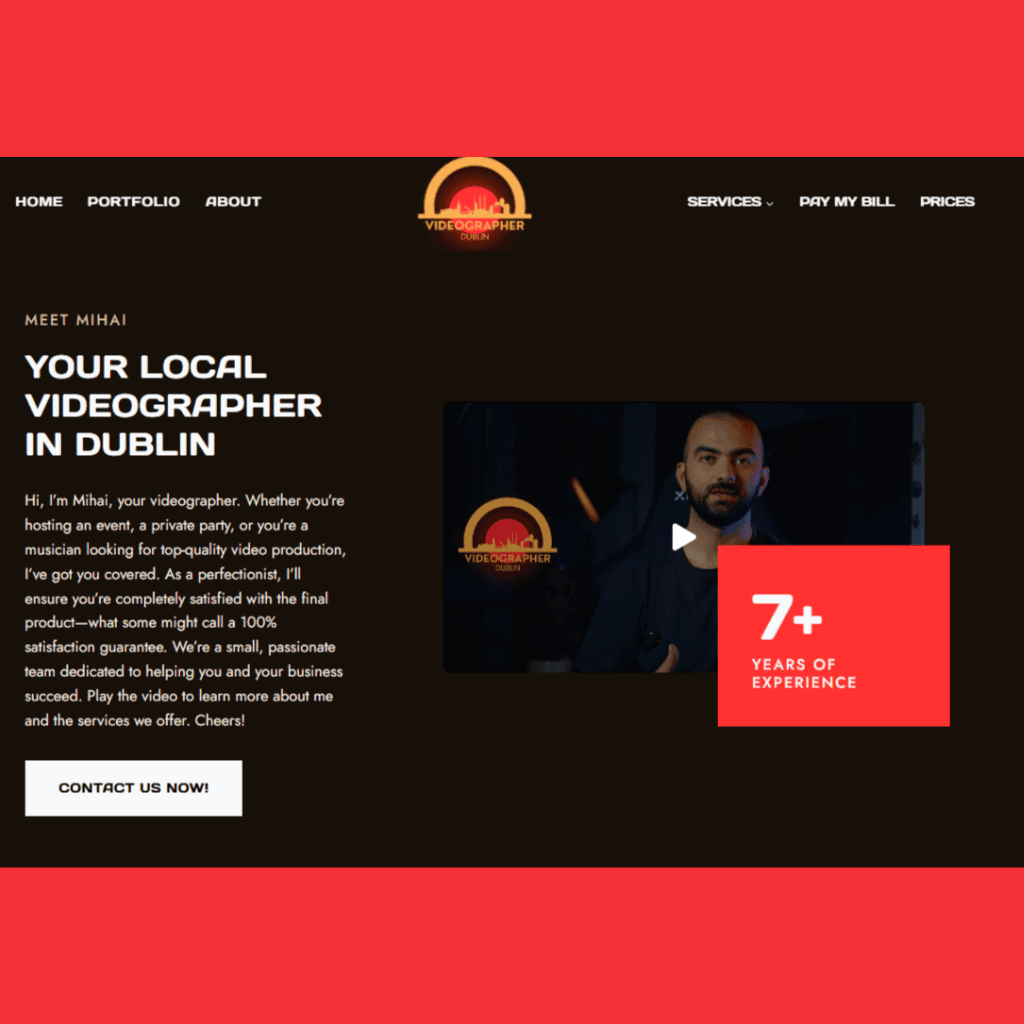 Videographer Dublin screenshot 2